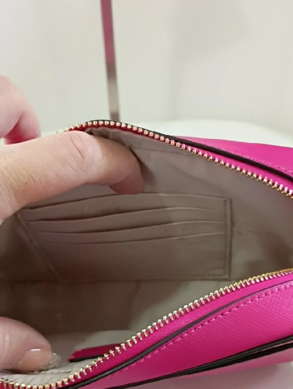 Kate Spade Staci Mini Saffiano Leather Hot Pink Crossbody Camera Bag